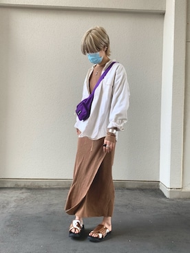 「EVEREST（エベレスト）のアイテム」を使った、YUKINOさん（レディース・170cm）の春コーディネート