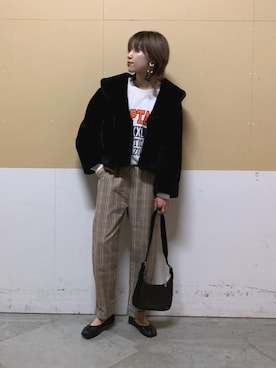 「WEGO（ウィゴー）のアイテム（その他アウター）」を使った、YUKINOさん（レディース・170cm）の秋コーディネート