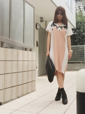 「SEE BY CHLOE（シーバイクロエ）のアイテム（ワンピース/ドレス）」を使った、KARINさん（レディース・156cm）の春コーディネート