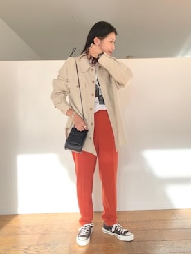 Kumamoto　Hitomiさん（レディース・157cm）の秋コーディネート