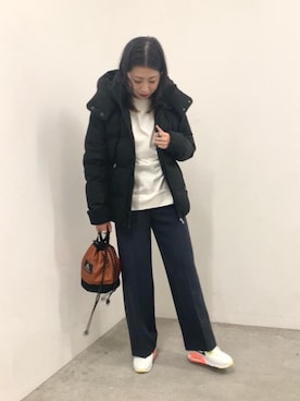 「DESCENTE ALLTERRAIN（デサント　オルテライン）のアイテム（ジャケット/アウター）」を使った、Kumamoto　Hitomiさん（レディース・157cm）の冬コーディネート