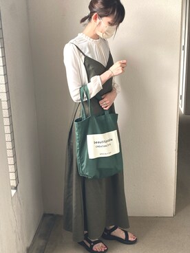 Moussy マウジー のワンピース グリーン系 を使った人気ファッションコーディネート Wear