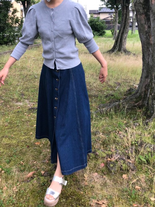 SNIDEL（スナイデル）の「Sustainableパフスリーブリブニット