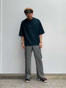 「アイテム（Tシャツ/カットソー）」を使った、Samさん（メンズ・182cm）の春コーディネート