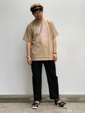 「CLANE（クラネ）のアイテム（トップス）」を使った、Samさん（メンズ・182cm）の春コーディネート
