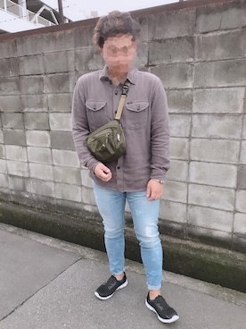 「KANGOL（カンゴール）のアイテム（シューズ）」を使った、よっぱさん（メンズ・171cm）の春コーディネート