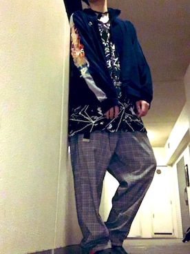 「doublet（ダブレット）のアイテム（スカジャン）」を使った、oraltetuyaさん（メンズ・174cm）の春コーディネート