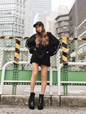 「ENVYM（アンビー）のアイテム（帽子）」を使った、ENVYM_MAIさん（レディース・157cm）の秋コーディネート