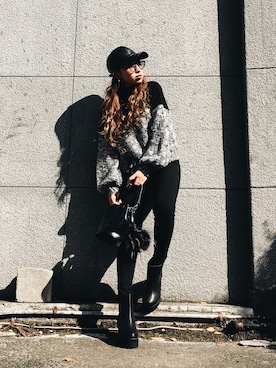 「ENVYM（アンビー）のアイテム（キャップ）」を使った、ENVYM_MAIさん（レディース・157cm）の秋コーディネート