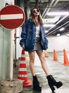 「envym_staff」｜「アイテム（デニムジャケット）」を使った、ENVYM_MAIさん（レディース・157cm）の冬コーディネート