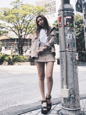 「envym_staff」｜「アイテム（デニムジャケット）」を使った、ENVYM_MAIさん（レディース・157cm）の春コーディネート