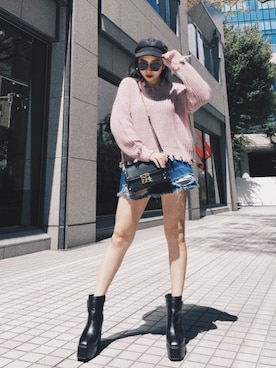 「ENVYM（アンビー）のアイテム（バッグ）」を使った、ENVYM_MAIさん（レディース・157cm）の秋コーディネート