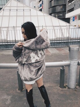 「ENVYM（アンビー）のアイテム（ブルゾン）」を使った、ENVYM_MAIさん（レディース・157cm）の秋コーディネート