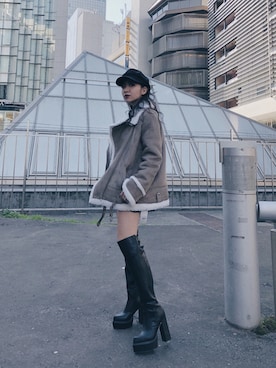 「ENVYM（アンビー）のアイテム（キャップ）」を使った、ENVYM_MAIさん（レディース・157cm）の秋コーディネート