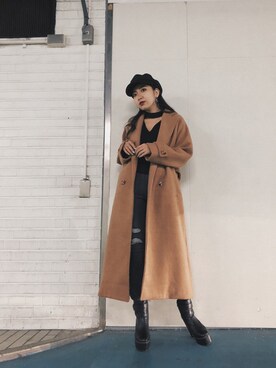 「ENVYM（アンビー）のアイテム（ジャケット/アウター）」を使った、ENVYM_MAIさん（レディース・157cm）の冬コーディネート