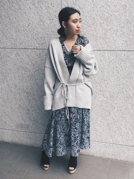 「アイテム（ブーティ）」を使った、ENVYM_MAIさん（レディース・157cm）の冬コーディネート