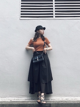 「envym_staff」｜「アイテム（帽子）」を使った、ENVYM_MAIさん（レディース・157cm）の春コーディネート