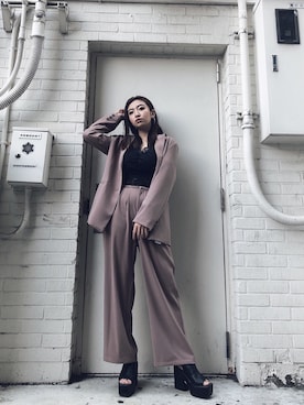 「ENVYM（アンビー）のアイテム（ジャケット/アウター）」を使った、ENVYM_MAIさん（レディース・157cm）の秋コーディネート