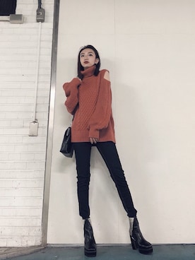 「ENVYM（アンビー）のアイテム（バッグ）」を使った、ENVYM_MAIさん（レディース・157cm）の秋コーディネート