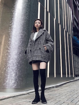 「ENVYM（アンビー）のアイテム（ブーツ）」を使った、ENVYM_MAIさん（レディース・157cm）の秋コーディネート