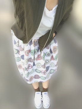 「CONVERSE（コンバース）のconverse（コンバース） ALL STAR OX（オールスターOX）（スニーカー）」を使った、。さん（レディース・158cm）の春コーディネート