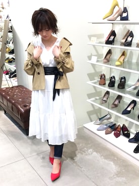 「RANDA（ランダ）のアイテム（ジャケット/アウター）」を使った、tadaさん（レディース・157cm）の春コーディネート