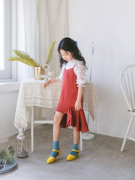 「アイテム（シャツ/ブラウス）」を使った、ILOVEJさん（キッズ・120cm）の春コーディネート