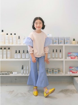 「アイテム（パンプス）」を使った、ILOVEJさん（キッズ・120cm）の春コーディネート