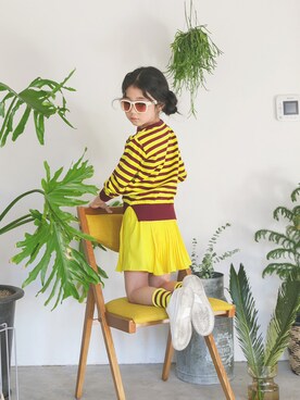 「アイテム（ソックス/靴下）」を使った、ILOVEJさん（キッズ・120cm）の春コーディネート