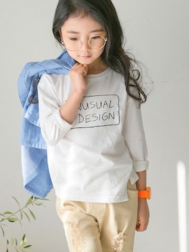 「アイテム（シャツ/ブラウス）」を使った、ILOVEJさん（キッズ・120cm）の春コーディネート