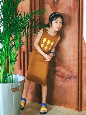 「アイテム（ワンピース/ドレス）」を使った、ILOVEJさん（キッズ・120cm）の夏コーディネート