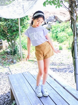 「アイテム（トップス）」を使った、ILOVEJさん（キッズ・120cm）の夏コーディネート