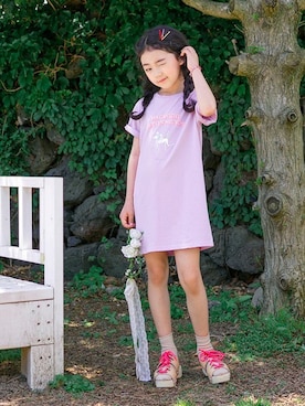 「アイテム（ワンピース/ドレス）」を使った、ILOVEJさん（キッズ・120cm）の夏コーディネート