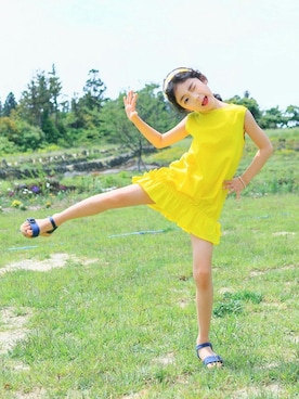 「アイテム（ワンピース/ドレス）」を使った、ILOVEJさん（キッズ・120cm）の夏コーディネート