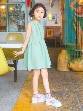 「アイテム（ワンピース/ドレス）」を使った、ILOVEJさん（キッズ・120cm）の夏コーディネート