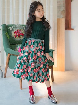 「アイテム（スカート）」を使った、ILOVEJさん（キッズ・120cm）の夏コーディネート