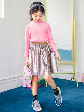 「アイテム（スカート）」を使った、ILOVEJさん（キッズ・120cm）の夏コーディネート