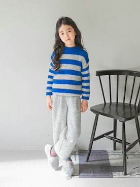 「アイテム（スリッポン）」を使った、ILOVEJさん（キッズ・120cm）の秋コーディネート