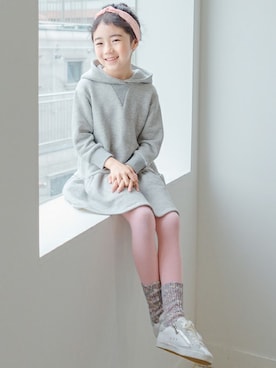 「アイテム（ワンピース/ドレス）」を使った、ILOVEJさん（キッズ・120cm）の秋コーディネート