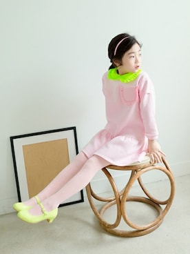 「アイテム（ワンピース/ドレス）」を使った、ILOVEJさん（キッズ・120cm）の秋コーディネート