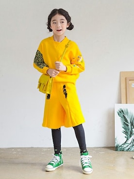 「アイテム（ショルダーバッグ）」を使った、ILOVEJさん（キッズ・120cm）の冬コーディネート