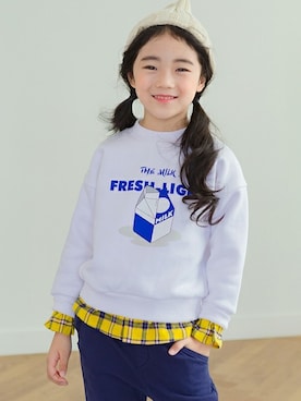 「おでかけ」｜「アイテム（スウェット）」を使った、ILOVEJさん（キッズ・120cm）の冬コーディネート