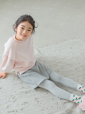 「アイテム（レッグウェア）」を使った、ILOVEJさん（キッズ・120cm）の冬コーディネート