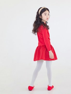 「アイテム（ワンピース/ドレス）」を使った、ILOVEJさん（キッズ・120cm）の冬コーディネート