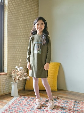 「アイテム（ワンピース/ドレス）」を使った、ILOVEJさん（キッズ・120cm）の冬コーディネート