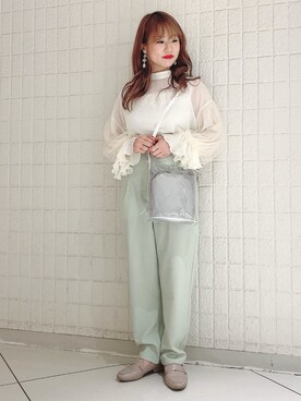 「earth music&ecology（アースミュージックアンドエコロジー）のORiental TRaffic ビットローファー●＊（ローファー）」を使った、せりさん（レディース・154cm）の春コーディネート