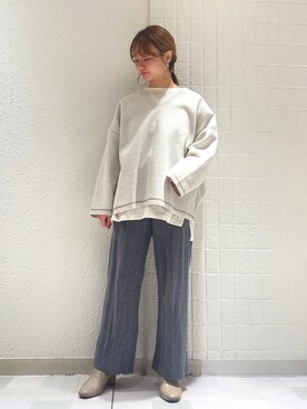 「メルトン」｜「アイテム（その他）」を使った、せりさん（レディース・154cm）の冬コーディネート