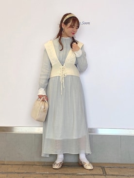 「春めきシューズ」｜「アイテム（その他）」を使った、せりさん（レディース・153cm）の春コーディネート