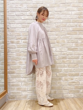 「春めきシューズ」｜「アイテム（その他）」を使った、せりさん（レディース・153cm）の春コーディネート