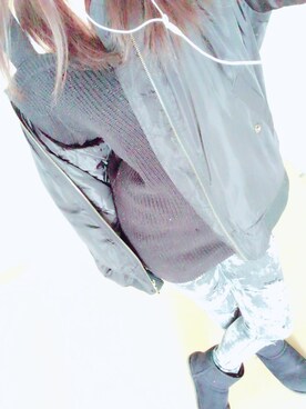 「REMIX（リミックス）のアイテム（ジャケット/アウター）」を使った、りんちゃそさん（レディース・164cm）の冬コーディネート